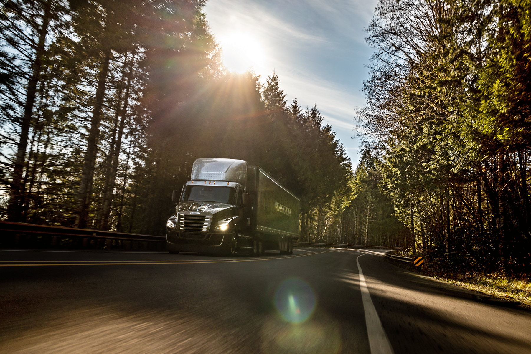 eCascadia on highway